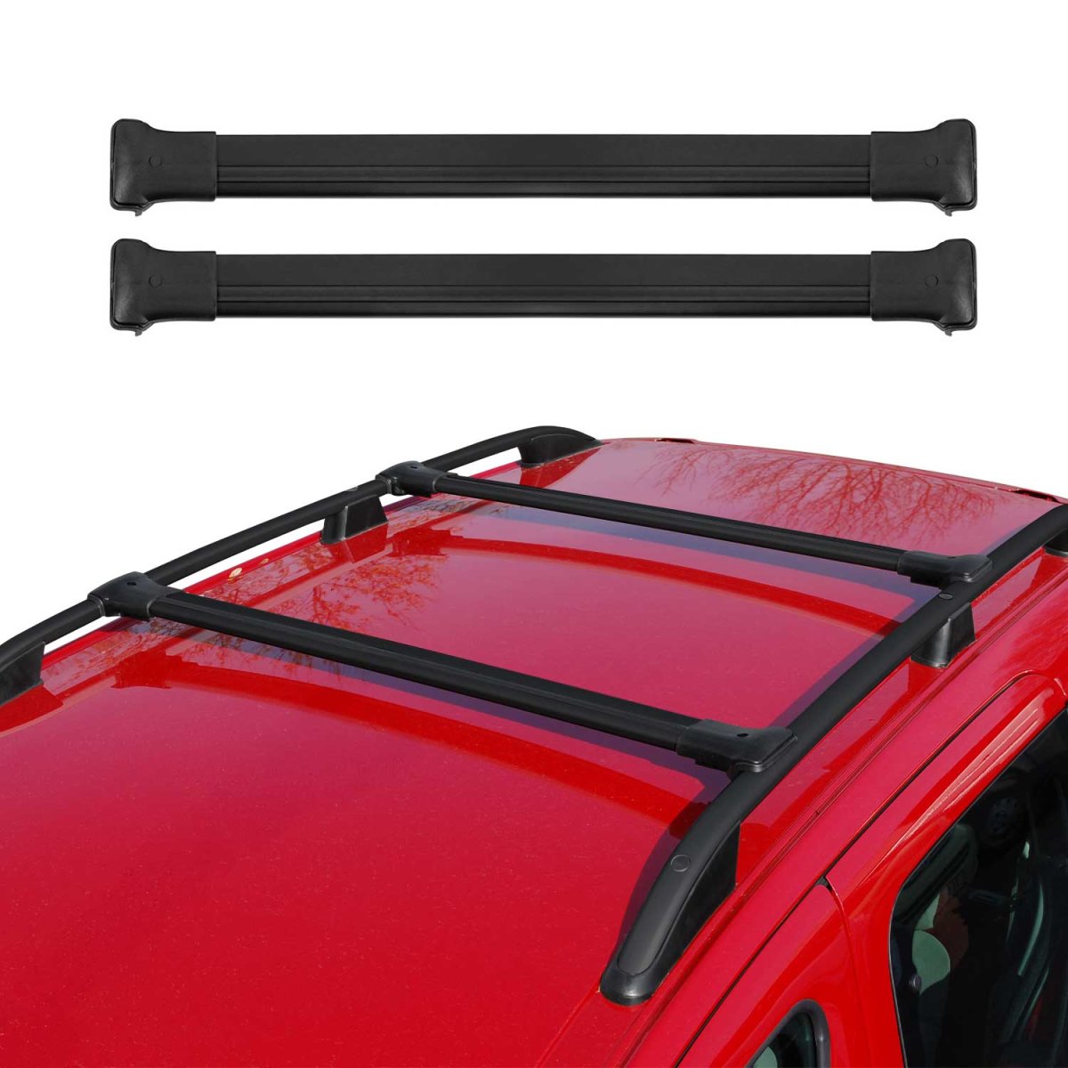 Kia Sorento Roof Rack Cross Bars - Omac - Elegance V1 - Black - '03-'09